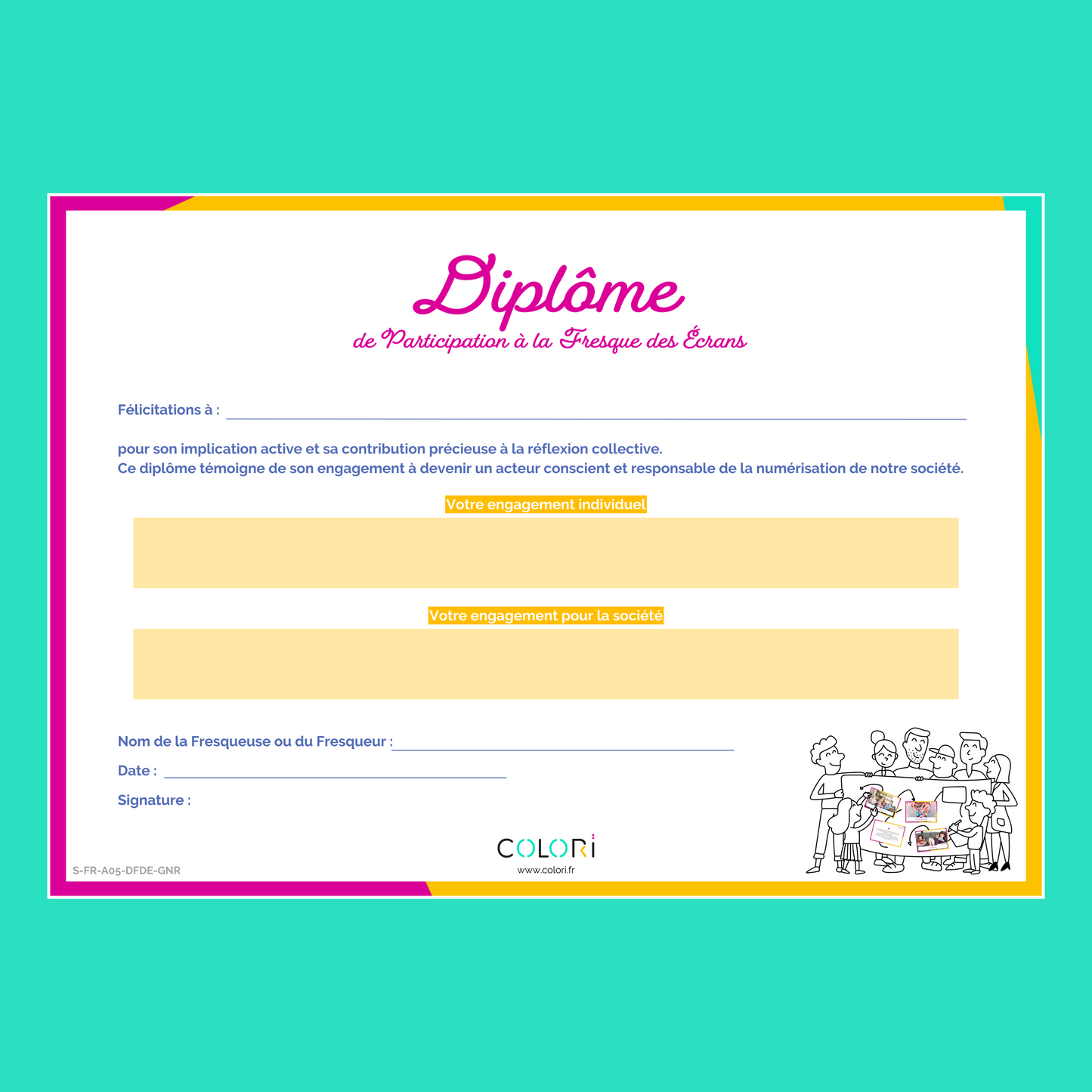 Diplômes fresque des écrans